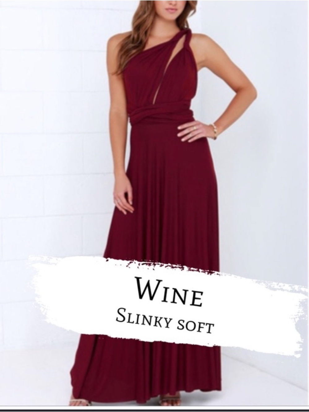 NEW• Grecian Goddess Elegant Multi-Way Dress- Wine or White•S-L